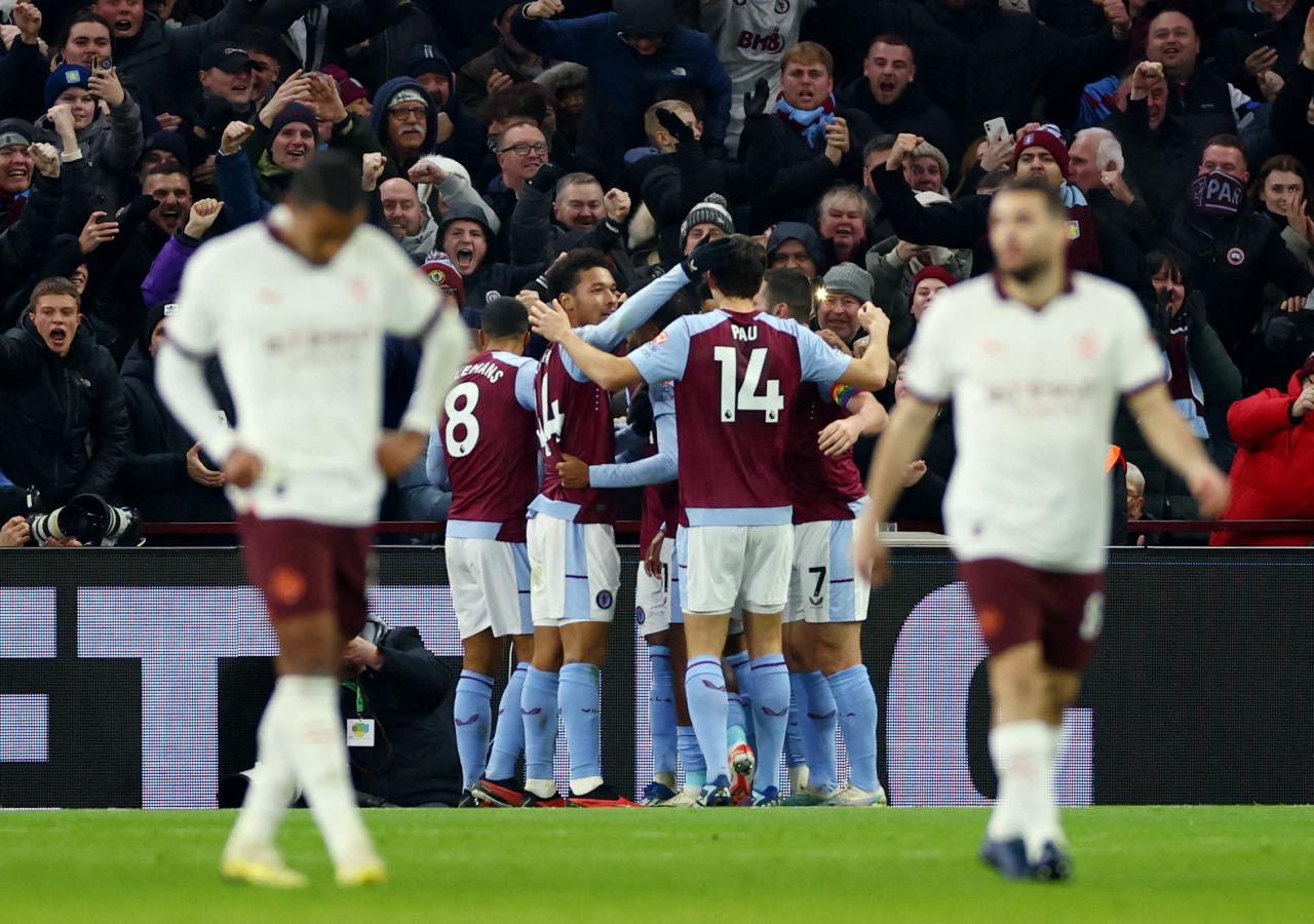 City slip to defeat at Aston Villa