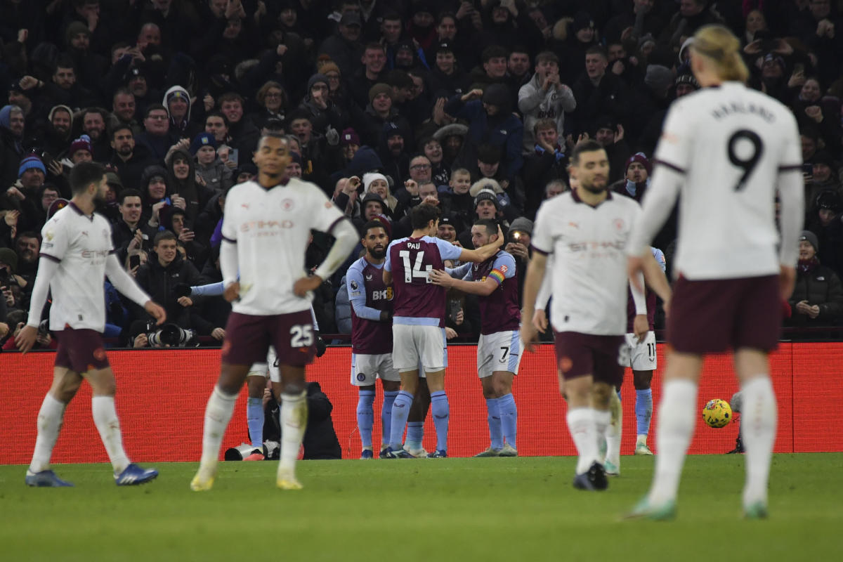 City slip to defeat at Aston Villa